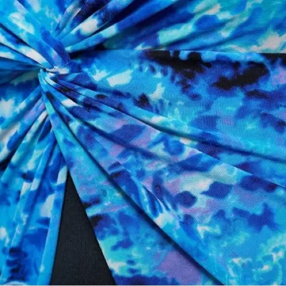 MIRACLE SUIT Dream Shaper Blue Patterned Women's One Piece Swimsuit Size 14 NWT - Picture 9 of 9